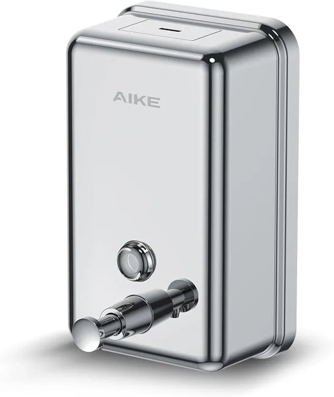 AIKE 37oz Surface Mount Stainless Steel Soap Dispenser for Commercial,Polished Stianless Steel Finish Model AK1003 - ModernBath