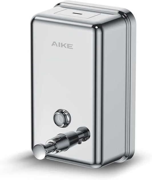 AIKE 37oz Surface Mount Stainless Steel Soap Dispenser for Commercial,Polished Stianless Steel Finish Model AK1003 - ModernBath