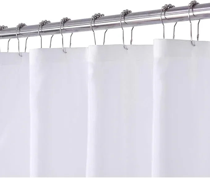 N&Y HOME Fabric Shower Curtain or Liner with Magnets - Washable Hotel Quality Cloth Shower Curtain for Bathroom - White, 71x72 - ModernBath