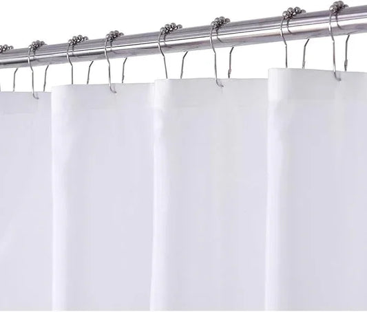 N&Y HOME Fabric Shower Curtain or Liner with Magnets - Washable Hotel Quality Cloth Shower Curtain for Bathroom - White, 71x72 - ModernBath