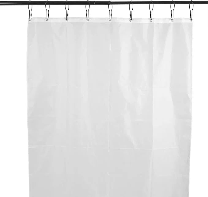 Queekay 100 Pieces Metal Shower Curtain Hooks Hanging Clips Metal Practical Shower Curtain Rings Hangers for Bathroom Bedroom Kitchen Home Applications(Black,2.7x1.5'') - ModernBath