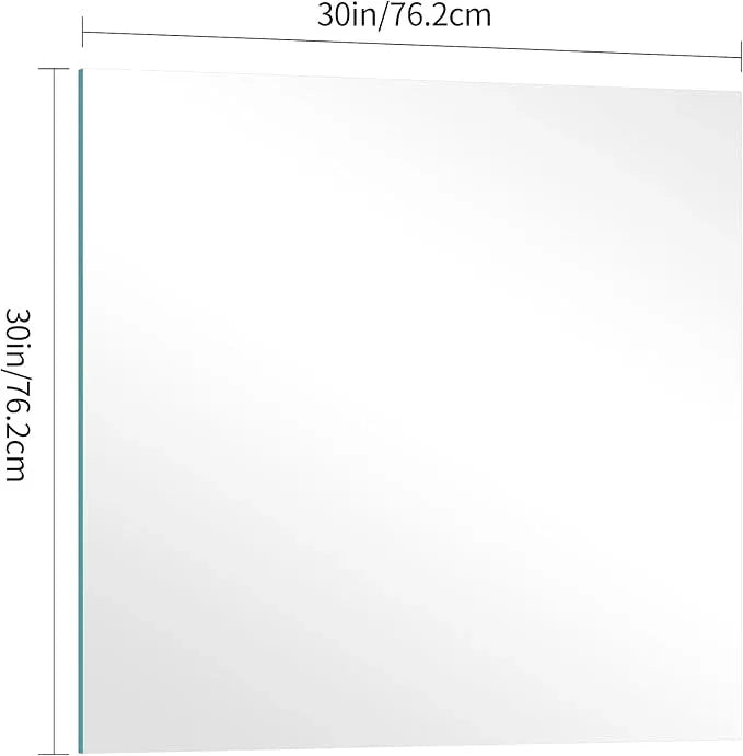 KOCUUY Frameless Mirror, 30"x30" Square Rectangle Bathroom Mirror for Over Sink, Upgraded Shatterproof Unframed Design for Bedroom, Living Room, Entryway - ModernBath