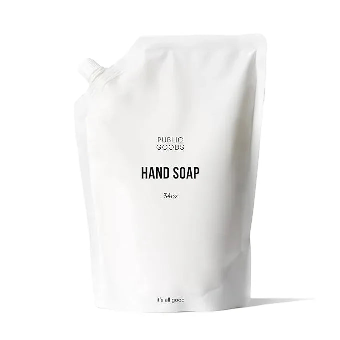 Public Goods Hand Soap | Cleansing Soap for Kitchen & Bathroom | Made with Natural Essential Oils | Paraben & Sulfate Free | Vegan Friendly | 34 Fl Oz Refill - ModernBath