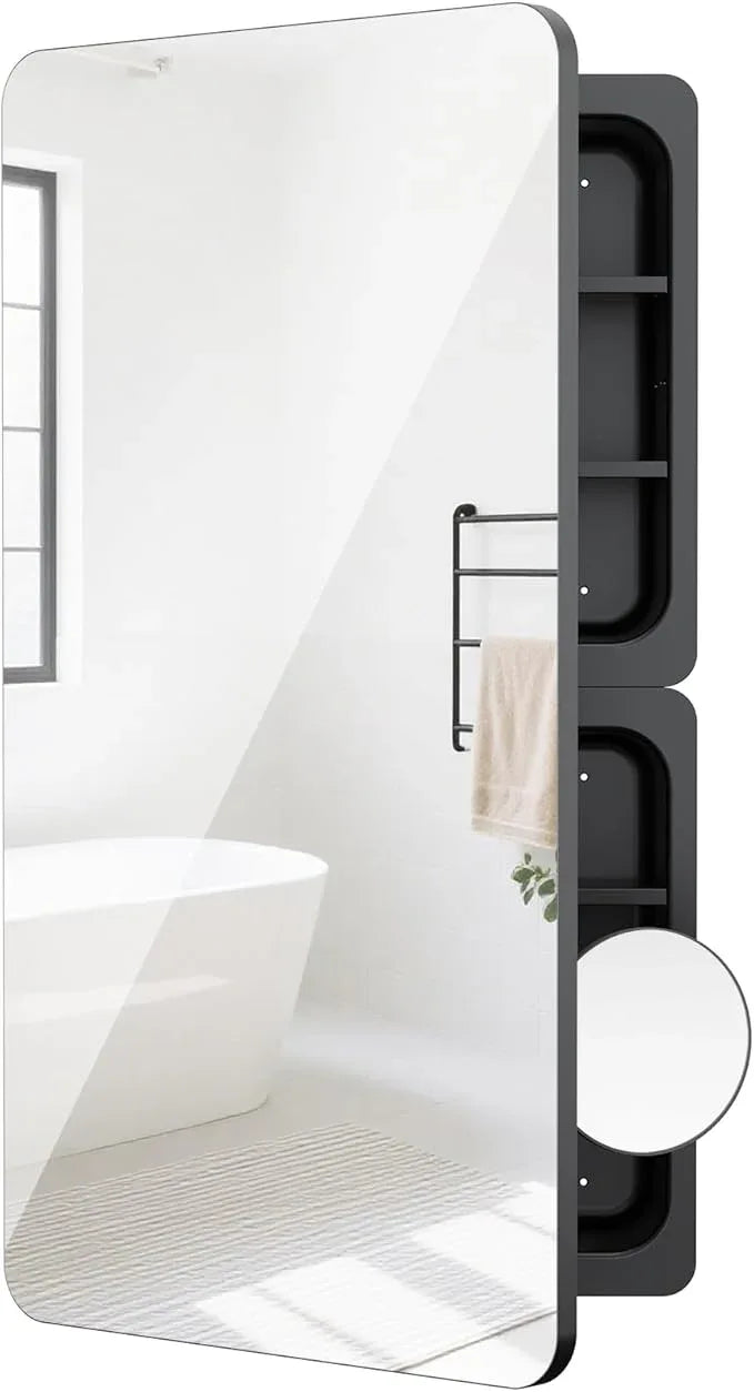 Rresyet 20×36 Bathroom Mirror Cabinet with 3X Magnifying Mirror, Adjustable Shelves, Bathroom Mirror with Storage, Recessed or Wall Mounted Medicine Cabinet for Jewelry,Masks & Beauty Tools - ModernBath