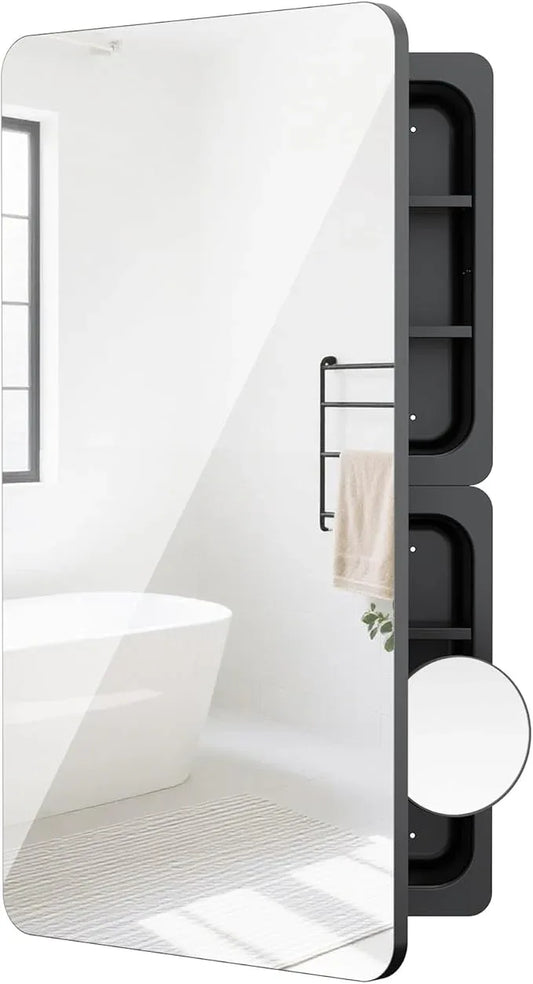 Rresyet 20×36 Bathroom Mirror Cabinet with 3X Magnifying Mirror, Adjustable Shelves, Bathroom Mirror with Storage, Recessed or Wall Mounted Medicine Cabinet for Jewelry,Masks & Beauty Tools - ModernBath
