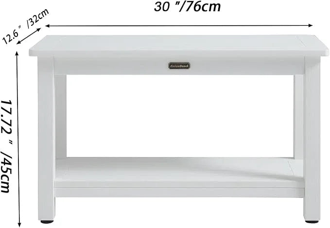 30'' Heavy Duty Shower Bench for Inside Shower, White Poly Bath Stool for Shaving Legs, Waterproof Spa Bath Chair Seat with Adjustable Feet, Non-Slip, Weight Capacity 700LBS (30 x 13 Inches) - ModernBath