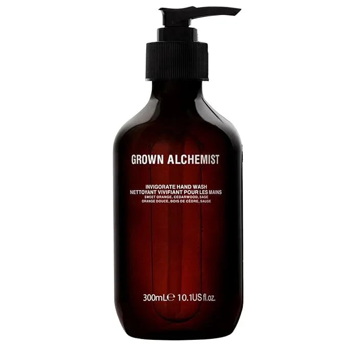 Grown Alchemist Invigorate Hand Wash – Liquid Hand Soap with Aloe, Sweet Orange, Cedarwood & Sage – Gentle, Moisturizing Kitchen & Bathroom Soap, Natural Plant Based Gel Cleanser, 300mL - ModernBath