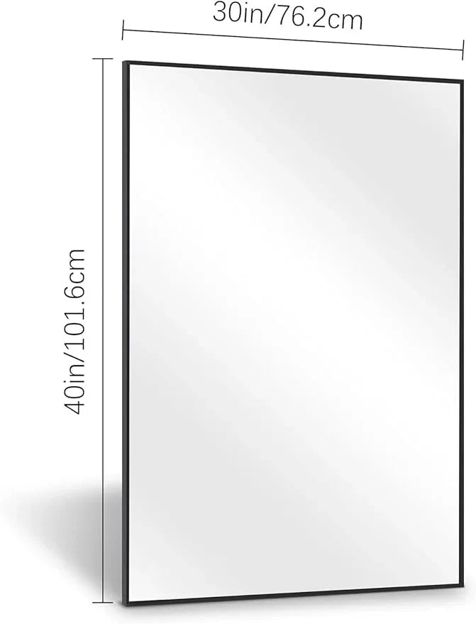DESBING Black Bathroom Mirror for Wall, 30x40 Inch Rectangle Mirrors with Metal Frame, Modern Vanity Wall Mirror Decor for Entryway Hangs, Bathroom, Living Room Horizontal or Vertical - ModernBath
