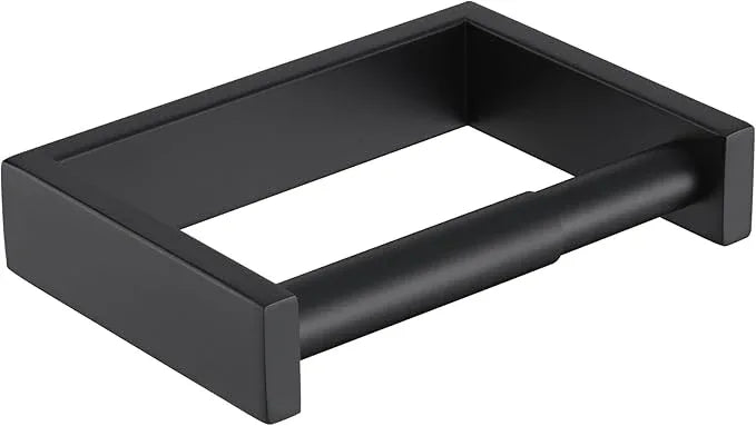 KOKOSIRI Toilet Paper Holder Spring Loaded Bathroom Toilet Roll Holder Wall Mount Stainless Steel Matte Black B2011BK - ModernBath