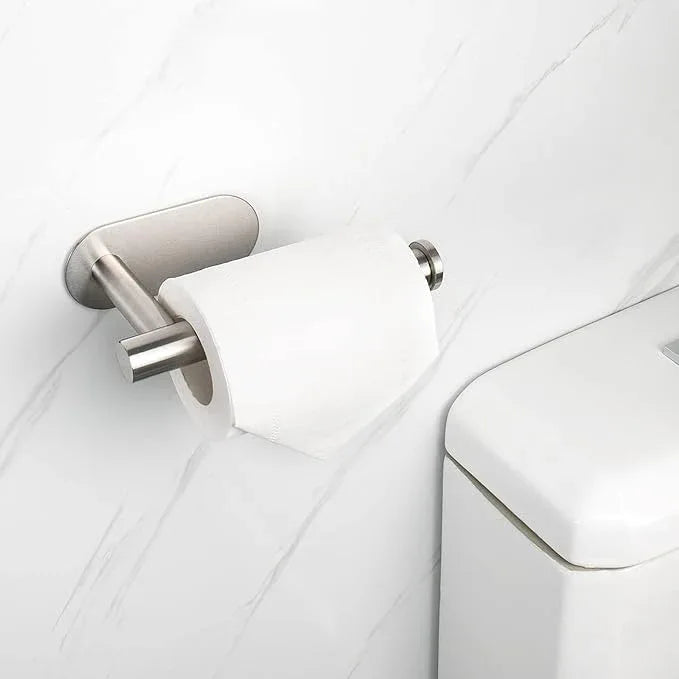 NearMoon Toilet Paper Holder Self Adhesive, Premium Thicken SUS304 Stainless Steel Rustproof Adhesive Toilet Roll Holder no Drilling for Bathroom, Kitchen, Washroom (3 Pack, Brushed Nickel) - ModernBath