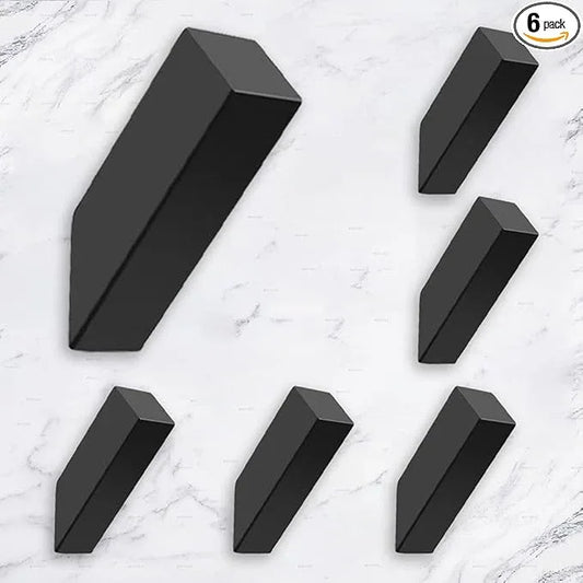 NINETREX Black Towel Hooks Matte Black Robe Hook, Modern Towel Hooks SUS 304 Stainless Steel Heavy Duty Wall Hooks Waterproof for Bathroom Bedroom Entryway Coat mudroom Garage, Wall Mounted 6 Pack - ModernBath