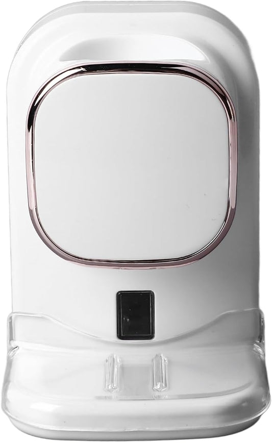 Electric Toothpaste Dispenser, Automatic Toothpaste Squeezer, Wall Mounted with 3 Toothbrush Slots and Holder, Smart Bathroom Accessories Stylish Decor (White)