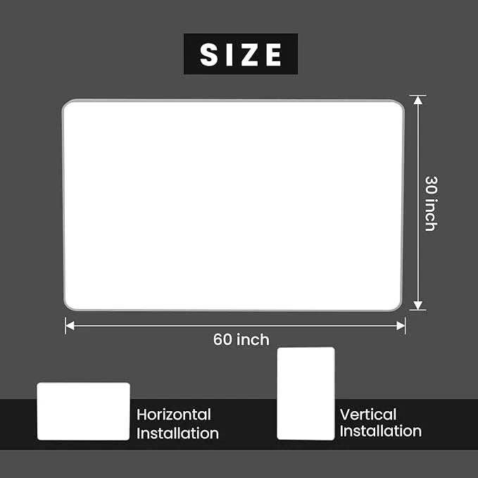 JISOSO Brushed Nickel Bathroom Mirror 60x30 Inch, Brushed Silver Metal Frame Mirror Wall Mounted, Rounded Rectangle Bathroom Vanity Mirror, Tempered Glass, Anti-Rust, Horizontal/Vertical - ModernBath