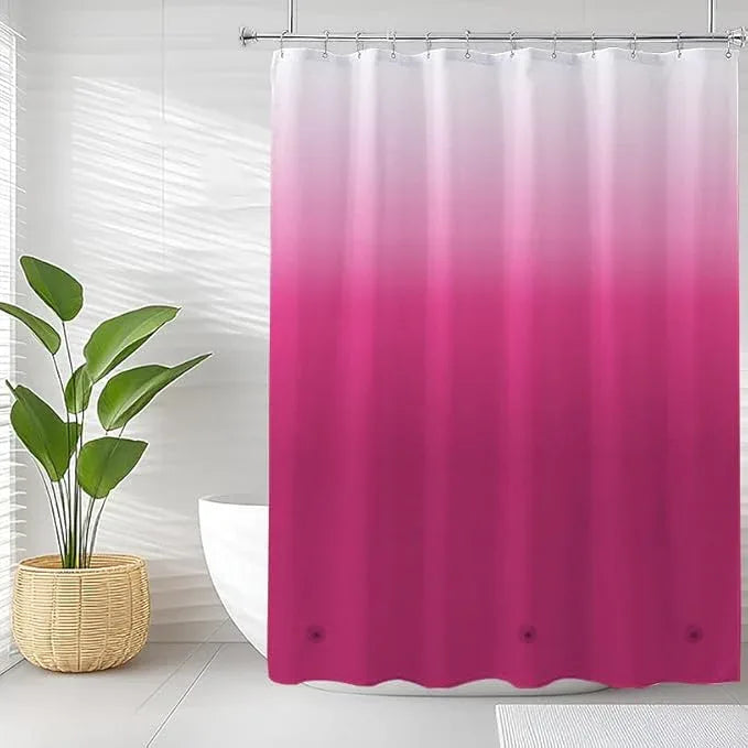 TIKABC Shower Curtain Liner, 4G PEVA Shower Liner, Plastic Waterproof Shower Curtains, with Grommet Holes and 3 Magnetic Weights(Gradient Red) - ModernBath