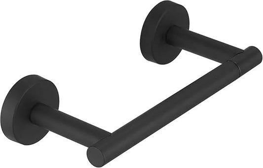 BWE Black Toilet Paper Holder Wall Mounted Double Post Pivoting Toilet Tissue Holders SUS 304 Stainless Steel Toilet Roll Holder for Bathroom Kitchen and RV Washroom - ModernBath