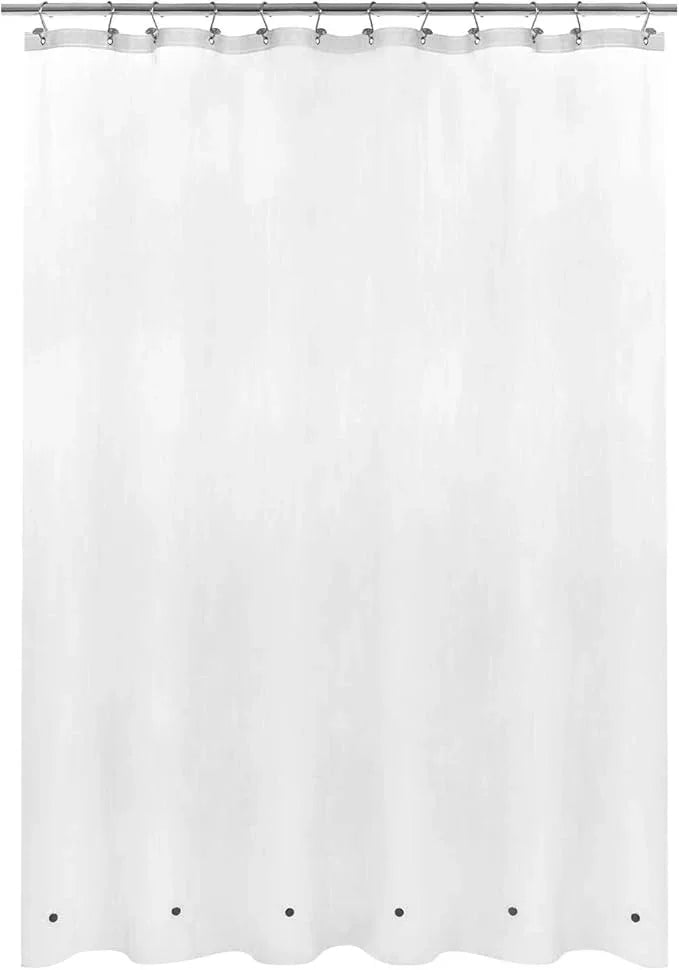 Mrs Awesome Long Shower Curtain Liner with 6 Magnets 72 x 80 inch Frosted Thick PEVA Waterproof Plastic Shower Curtain 72x80, Frost - ModernBath