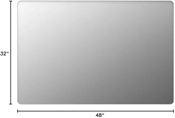 LOAAO 48x32 Inch White Metal Framed Bathroom Mirror for Wall, White Bathroom Vanity Mirror Farmhouse, Large Rounded Rectangle Mirror, Anti-Rust, Tempered Glass, Hangs Horizontally or Vertically - ModernBath
