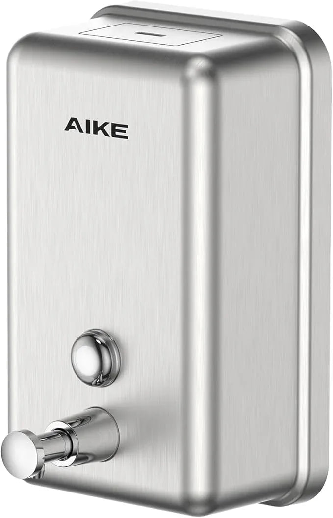 AIKE 37oz Surface Mount Stainless Steel Soap Dispenser for Commercial,Brushed Stianless Steel Finish Model AK1003 - ModernBath