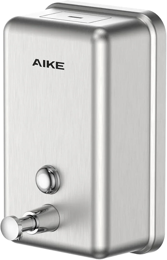 AIKE 37oz Surface Mount Stainless Steel Soap Dispenser for Commercial,Brushed Stianless Steel Finish Model AK1003 - ModernBath