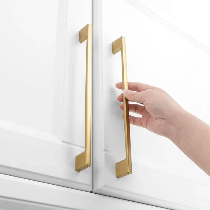 KOOFIZO 1 Pack 8-4/5 Inch Brushed Gold Kitchen Cabinet Pulls Gold Cabinet Handles Gold Cabinet Hardware for Kitchen Cabinets Drawer P01 Dresser Cupboard Bedroom Bathroom - ModernBath
