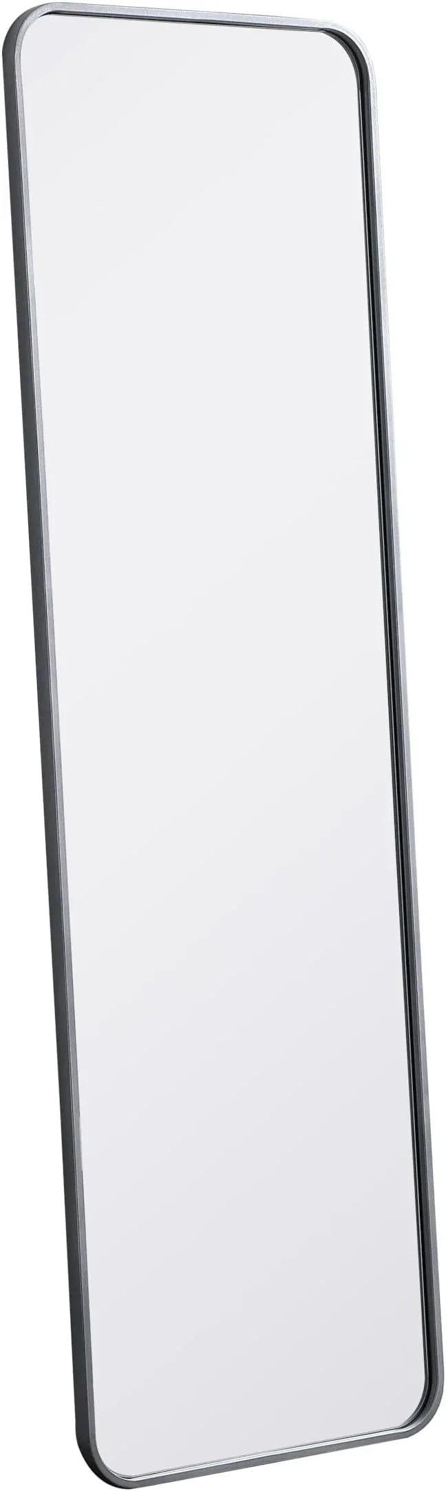 ARS Concepts Aura, Soft Corner Metal Rectangular Mirror 18X60 Inch in, Modern, Silver - ModernBath