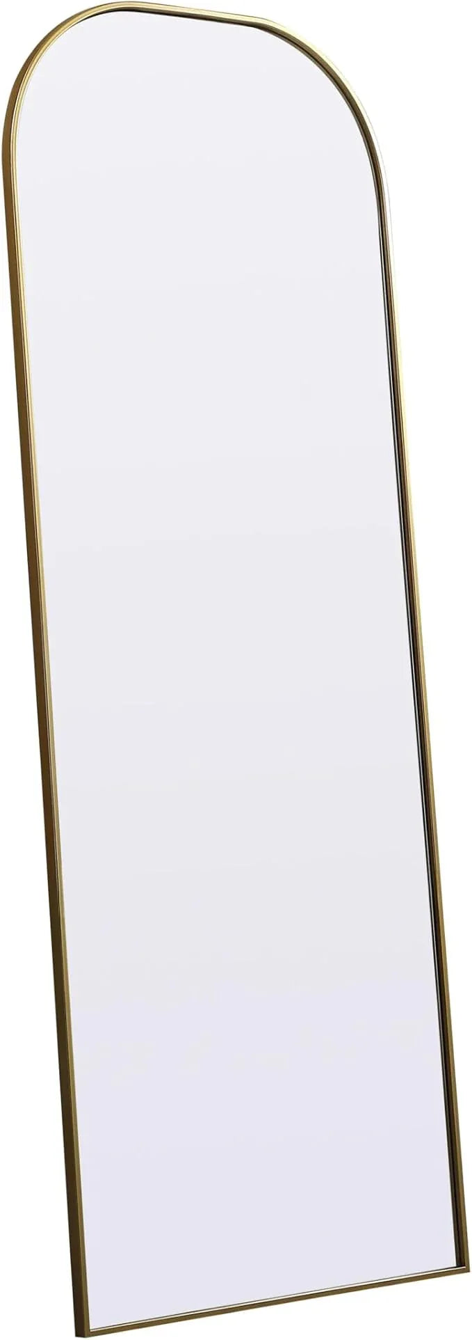 Illuminate, Metal Frame Arch Full Length Mirror 28X74 Inch in, Modern, Brass - ModernBath