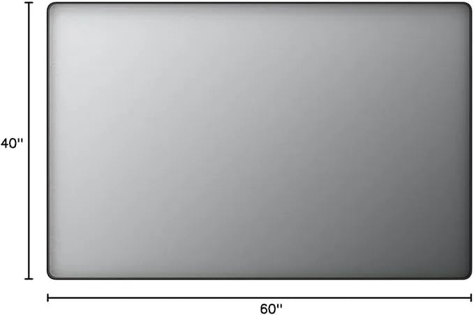 LOAAO 60X40 Inch Black Metal Framed Bathroom Mirror for Wall, Matte Black Bathroom Vanity Mirror Farmhouse, Large Rounded Rectangle Mirror, Anti-Rust, Tempered Glass, Hangs Horizontally or Vertically - ModernBath