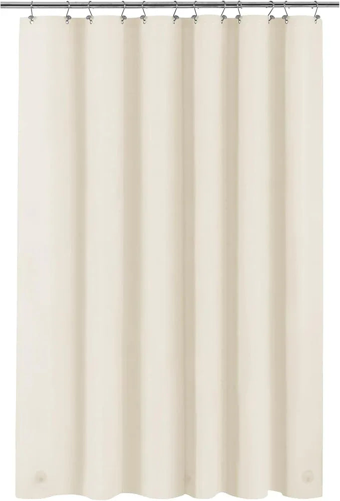 Barossa Design Beige Long Shower Curtain Liner 78" Height - 3 Magnets & Waterproof Lightweight PEVA Shower Liner for Bath Tub, PVC Free, Metal Grommets, Beige, 72x78 - ModernBath
