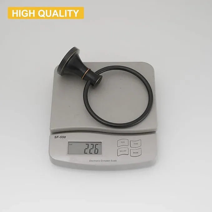 BESy Oil Rubbed Bronze Bathroom Hand Towel Ring Towel Holder, Rustproof Wall Mounted Bathroom Hardware Accessory SUS 304 Stainless Steel Towel Rack - ModernBath