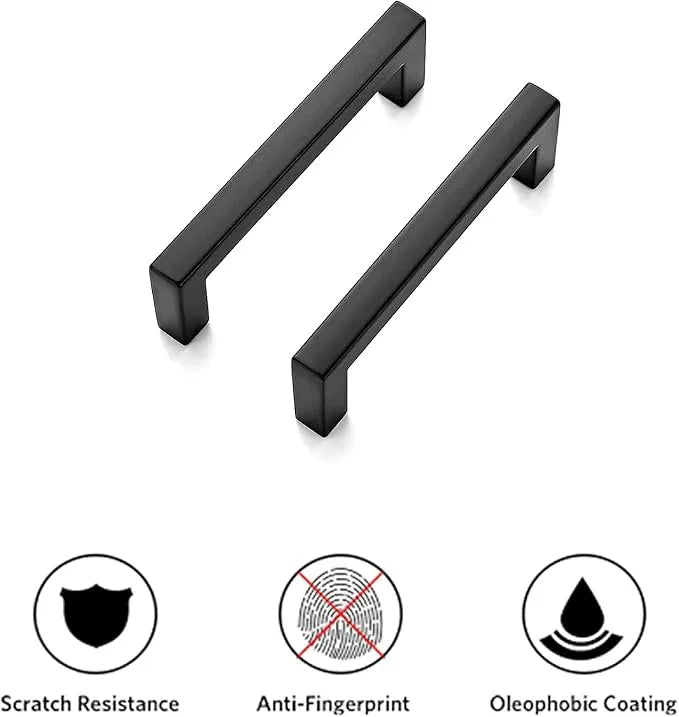 Ravinte Square Bar 3 Inch Slim Drawer Handles - Matte Black Drawer Pulls - ModernBath