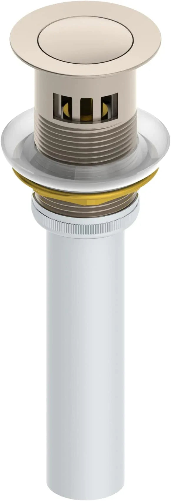 Symmons Identity Widespread Two-Handle Bathroom Faucet with Push Pop Drain (1.0 GPM), Satin Nickel - ModernBath