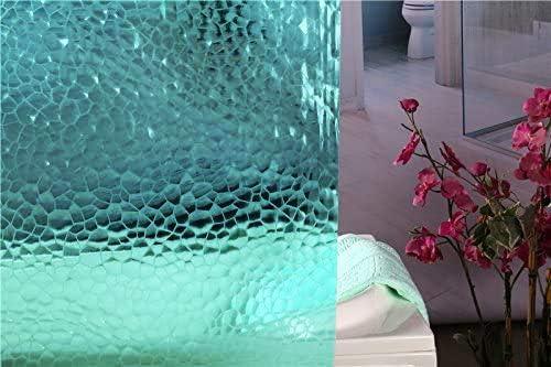 Adwaita 3D Watercube Shower Curtain Liner,No Odors, Eco Friendly (Teal) - ModernBath