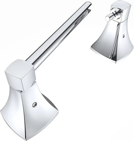 Polished Chrome Toilet Paper Holder Bathroom Double Post Pivoting Tissue Roll Holder Stainless Steel and Zinc Alloy Wall Mount - ModernBath