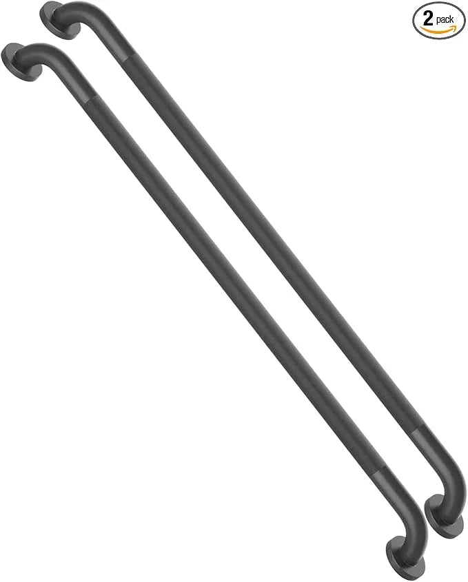 2 Pack 36 Inch Anti Slip Shower Grab Bar Oil Rubbed Black 1.25" Diameter,Munzong Bathroom Grab Bar, Knurled Bathroom Balance Bar,Safety Hand Rail Support Handicap Elderly Senior Assist Bath Handle - ModernBath