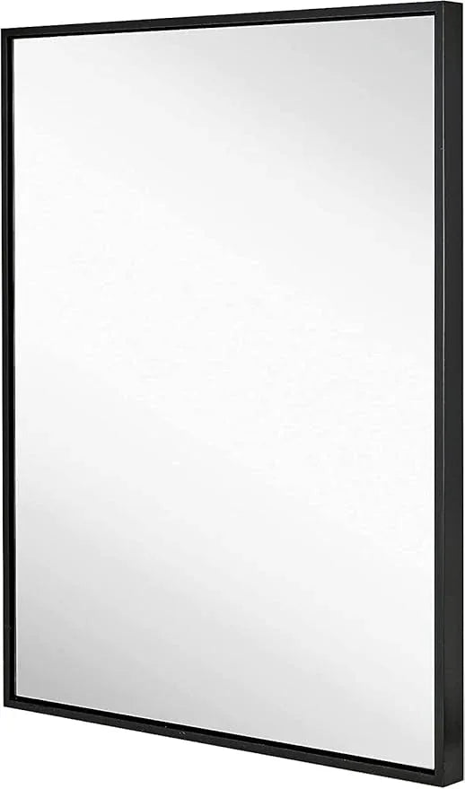 MEETDH Rectangle Bathroom Mirror 26x48 inch, Large Mirror with Black Frame, Rectangular Vanity Mirror 26" X 48", Modern Matte Wall Mounting Mirrors, Hang Horizontal or Vertical - ModernBath