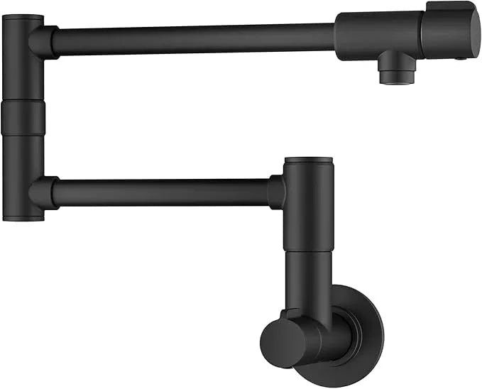 KRAUS Bolden 2 Handle Pot Filler Faucet with Retractable Arm, Wall Mount Kitchen Faucet, Pot Filler for Over Stove in Matte Black, KPF-5003MB - ModernBath