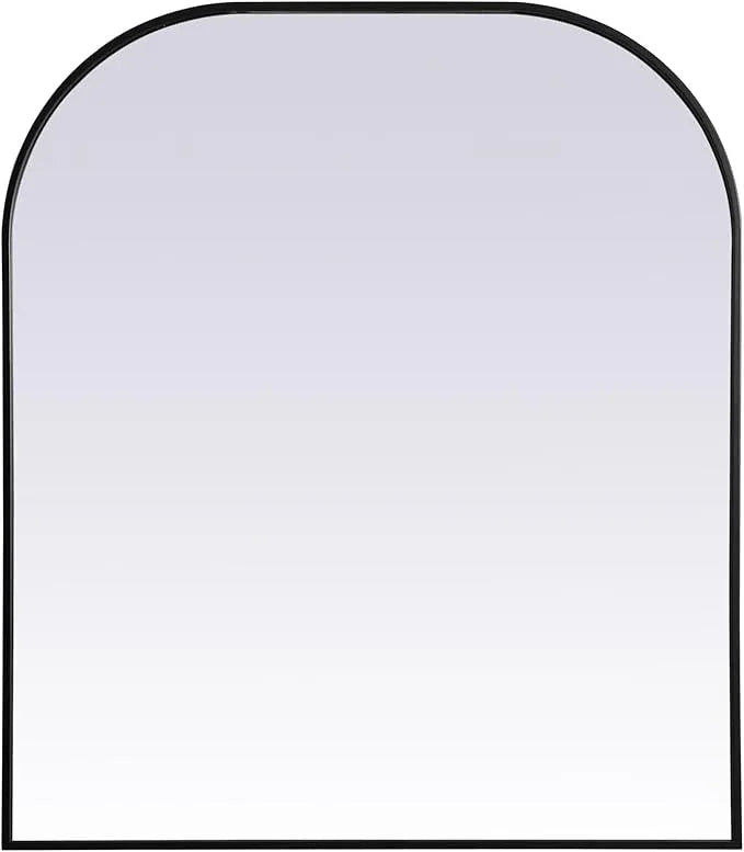 Illuminate, Metal Frame Arch Mirror 36X42 Inch in, Modern, Black - ModernBath