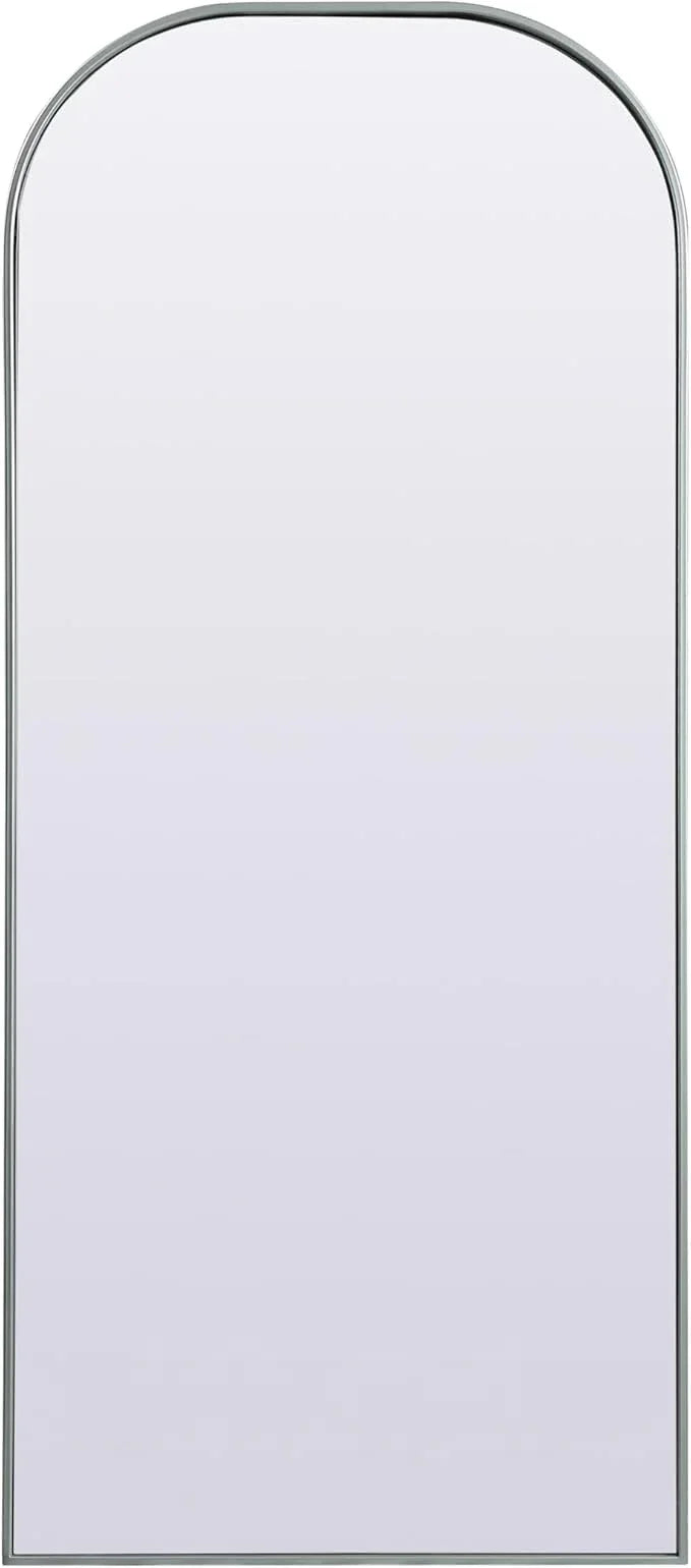 Illuminate, Metal Frame Arch Full Length Mirror 28X66 Inch in, Modern, Silver - ModernBath
