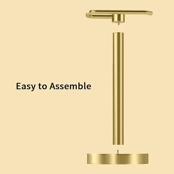 YUMORE Hand Towel Holder Stand Countertop Towel Rack Free Standing Towel Bar Hanger for Bathroom Kitchen (Gold) - ModernBath