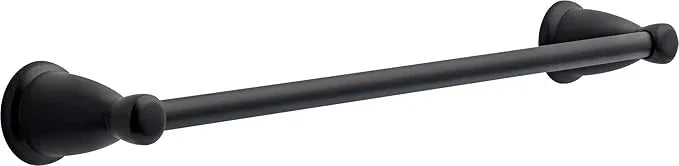 Franklin Brass Kinla 5-Piece Bathroom Set Matte Black 18" and 24" Towel Bar Racks, Toilet Paper Holder, Ring, Hook KIN5PC-MB - ModernBath