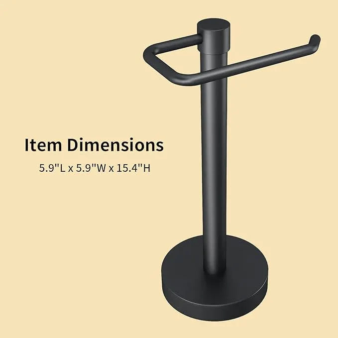 YUMORE Hand Towel Holder Stand Countertop Towel Rack Free Standing Towel Bar Hanger for Bathroom Kitchen Pro Max Matte Black - ModernBath