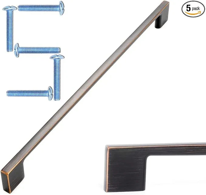KOOFIZO 5 Pack 11-5/16 Inch Oil Rubbed Bronze Kitchen Cabinet Pulls Rubbed Bronze Cabinet Handles Bronze Cabinet Hardware for Kitchen Cabinets Drawer P01 Dresser Cupboard Bedroom Bathroom - ModernBath