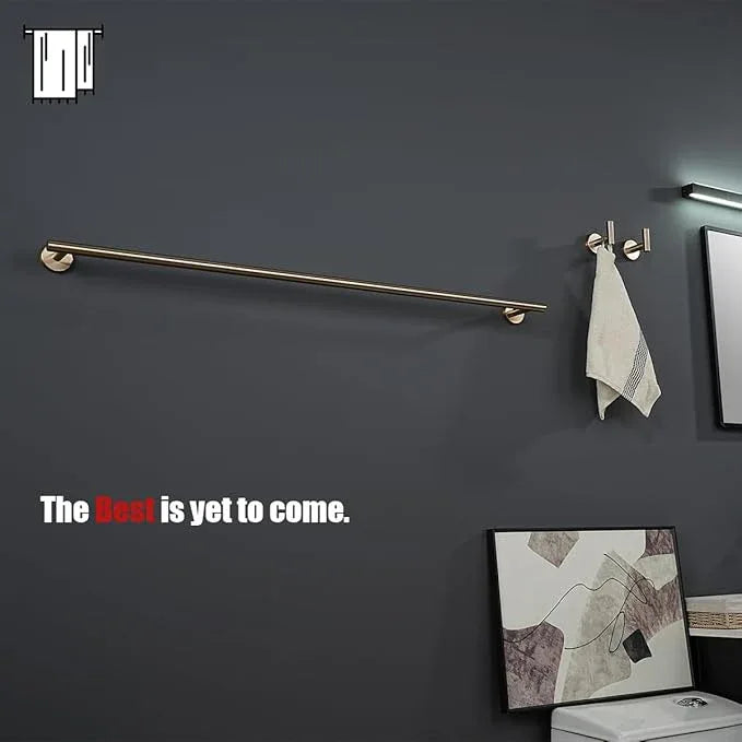 JQK Champagne Bronze Bath Towel Bar, 39 Inch 304 Stainless Steel Thicken 1mm Towel Rack Bathroom, Towel Holder Wall Mount, Useable Length 36 Inch, TB110L36-CB - ModernBath