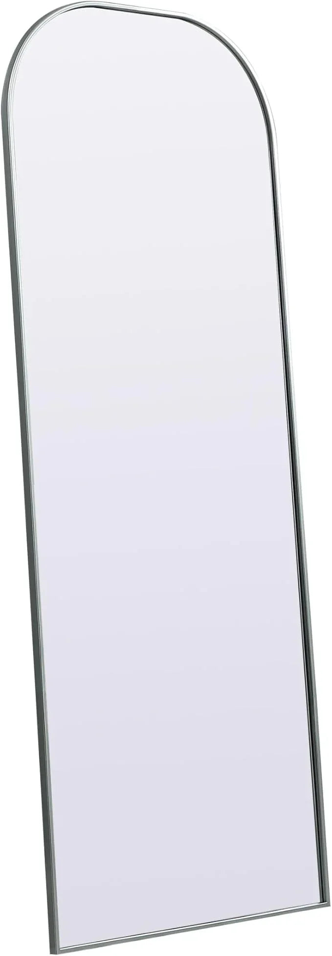 Illuminate, Metal Frame Arch Full Length Mirror 28X74 Inch in, Modern, Silver - ModernBath