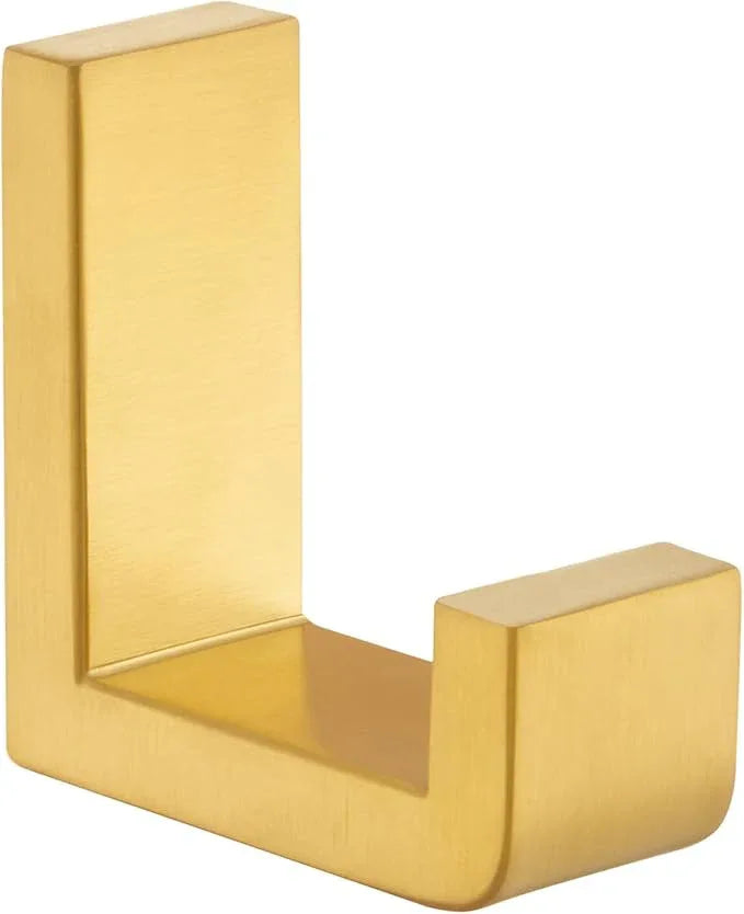 Angle Simple Towel Hook for Bathroom, SUS 304 Stainless Steel Shower Wall Coat Hook, Bath Robe Holder Hanger, Brassy Gold - ModernBath