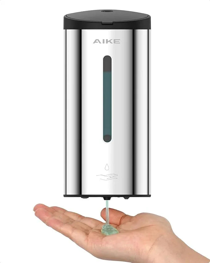 AIKE Automatic Wall Mount Liquid Soap Dispenser, Commercial Stainless Steel with 25oz Large Capacity Save Time Effort and Cost,Model AK1205 (Polished) - ModernBath