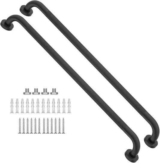 2 Pack 32 Inch Anti Slip Shower Grab Bar Oil Rubbed Black 1.25" Diameter, Munzong Bathroom Grab Bar, Knurled Bathroom Balance Bar,Safety Hand Rail Support Handicap Elderly Senior Assist Bath Handle - ModernBath