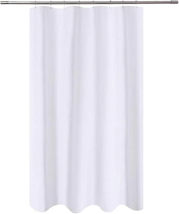 N&Y HOME Fabric Shower Curtain Liner 48 x 72 inches Bath Stall Size, Hotel Quality, Washable, Water Repellent, White Spa Bathroom Curtains with Grommets, 48x72 - ModernBath