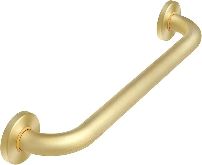 ROTHLEY 18 Inch Grab Bar for Bathtubs and Showers: Stainless Steel Shower Grab Bar Wall Mounted Shower Handle with Concealed Screws Anti Slip Saft Handle for Elderly Seniors (Brass) - ModernBath