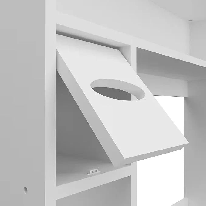 Over-The-Toilet Storage Cabinet with 2 Doors，Home Space-Saving Toilet Rack, Farmhouse Style for Bathroom, Restroom, Laundry - ModernBath